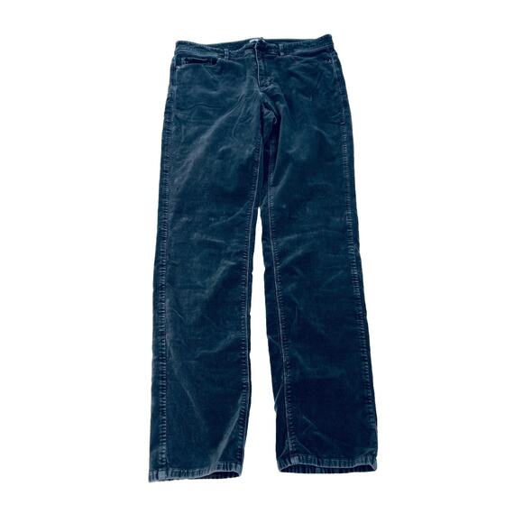 J. Jill Size 10 Tall Gray Velveteen Pants Stretchy 10" Rise 30.5" Inseam - Picture 3 of 5